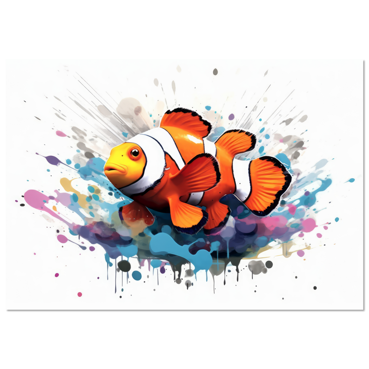 Clown fish clown fish pop art (FISH37)