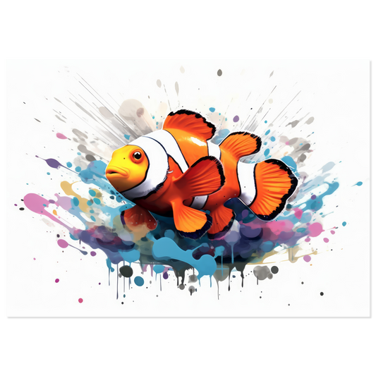 Clownfisch Clown Fische Pop-Art (FISH37)