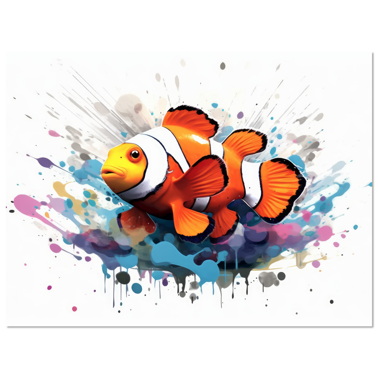 Clown fish clown fish pop art (FISH37)
