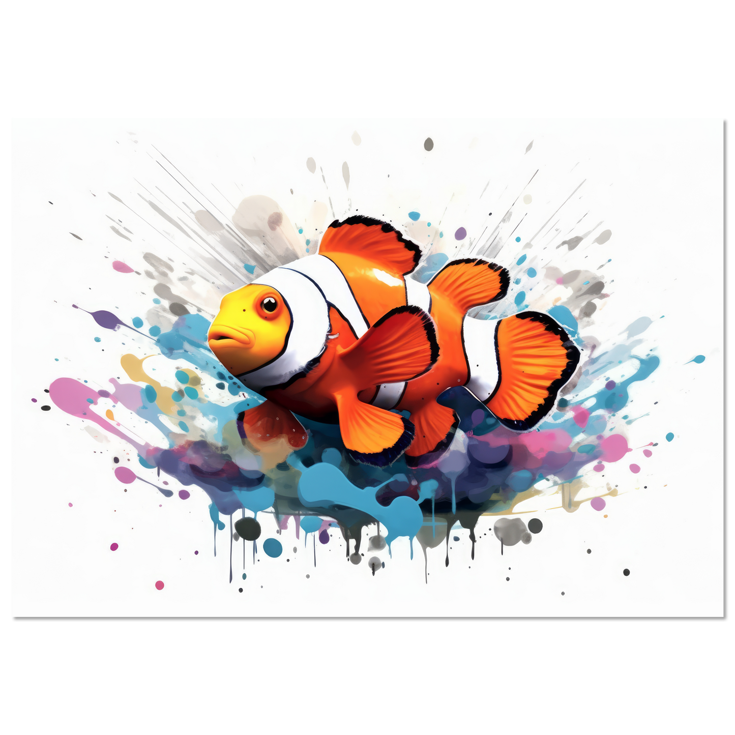 Clown fish clown fish pop art (FISH37)
