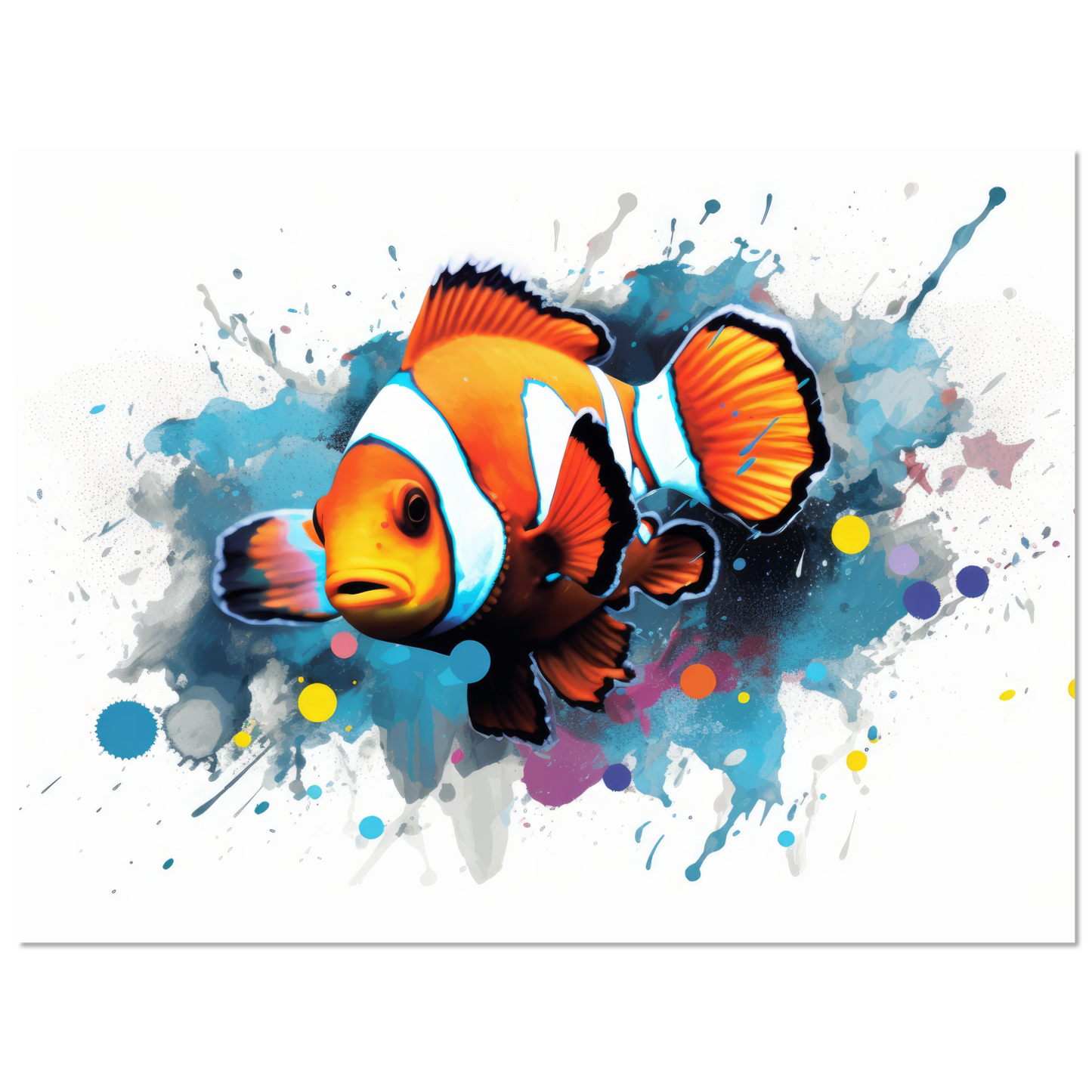 Clown fish clown fish pop art (FISH38)
