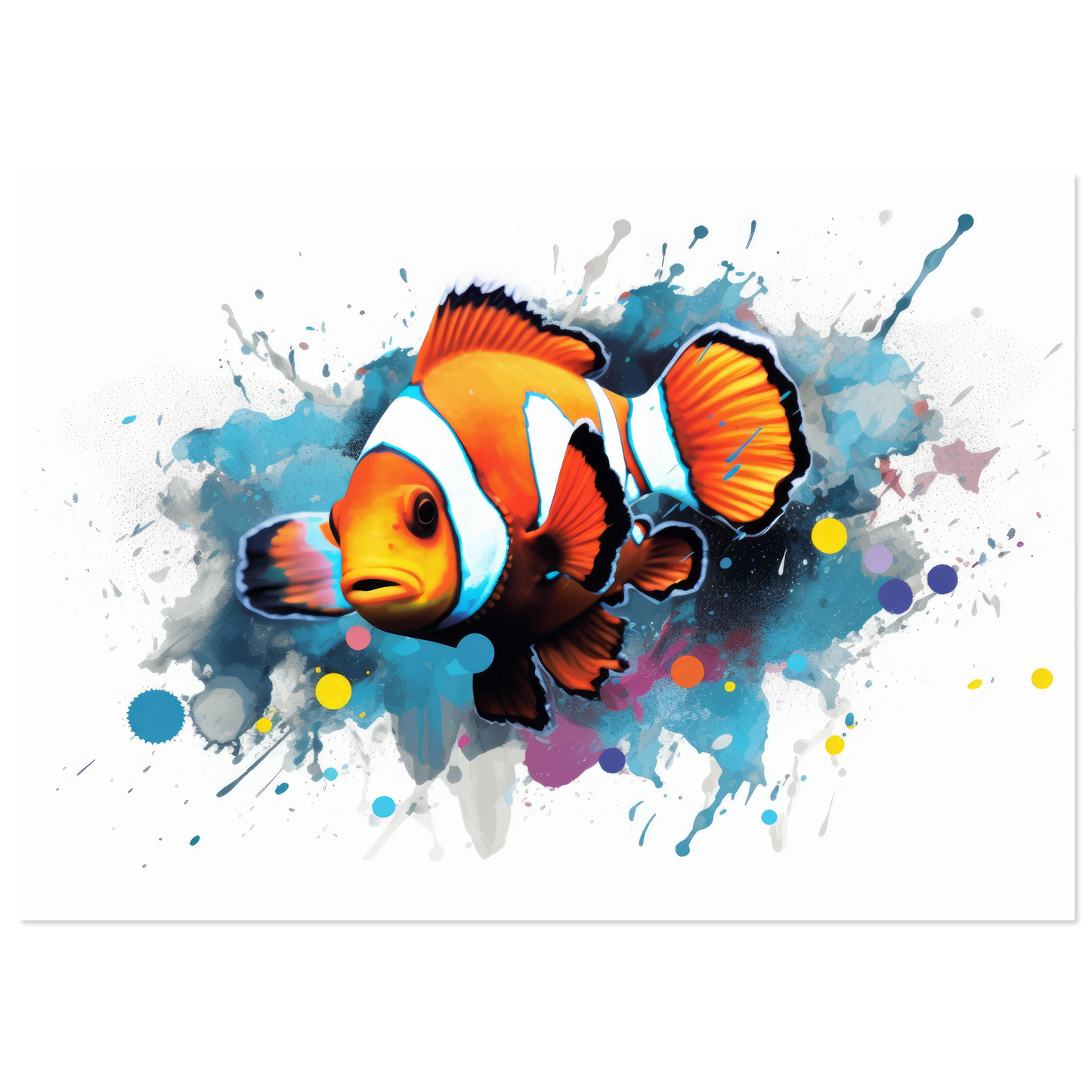 Clown fish clown fish pop art (FISH38)