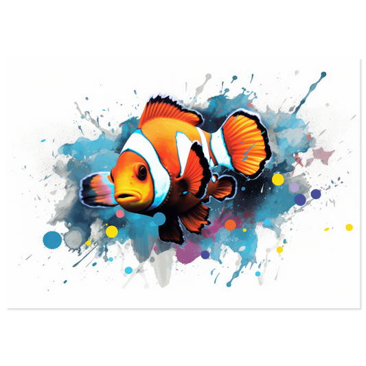 Clownfisch Clown Fische Pop-Art (FISH38)