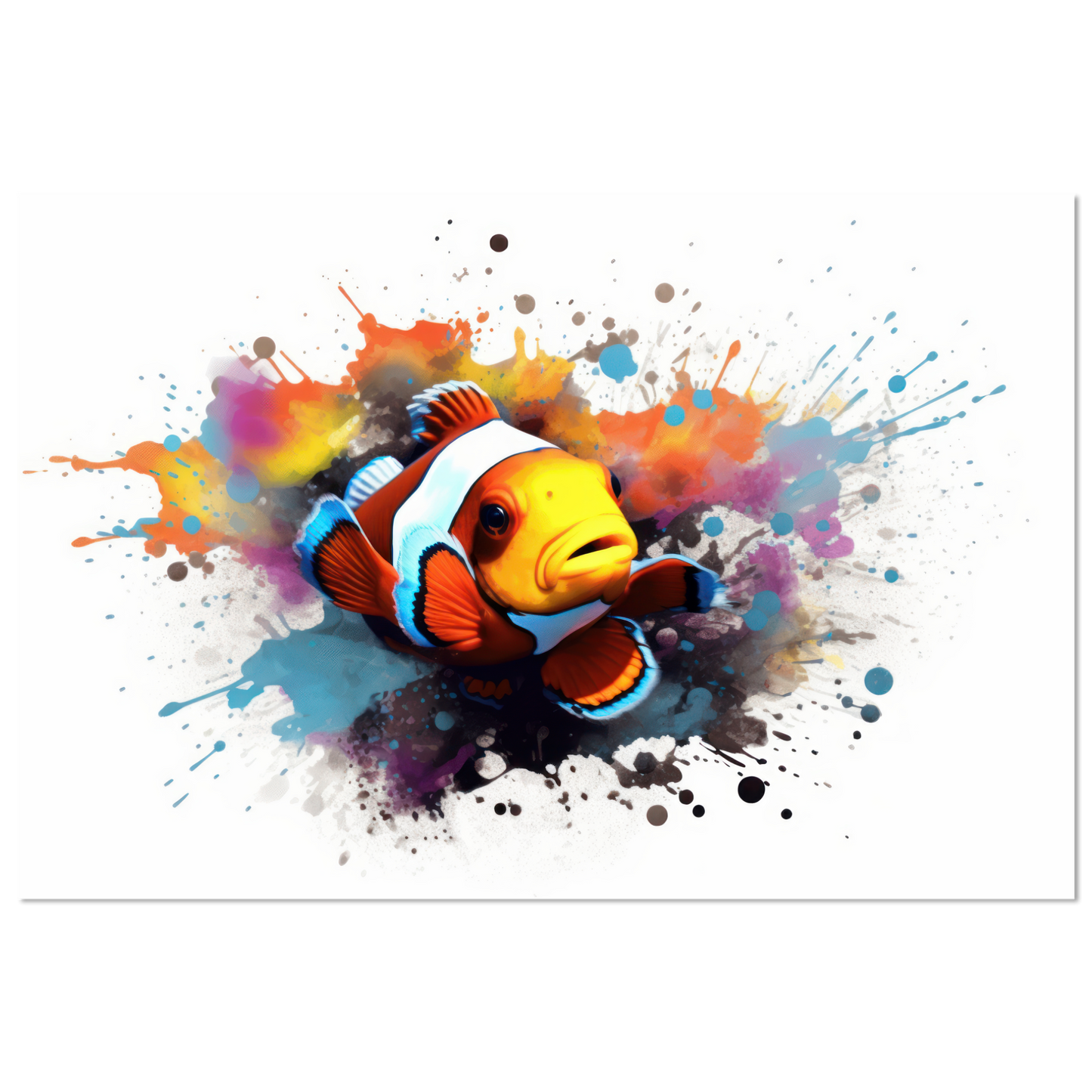 Clown fish clown fish pop art (FISH39)