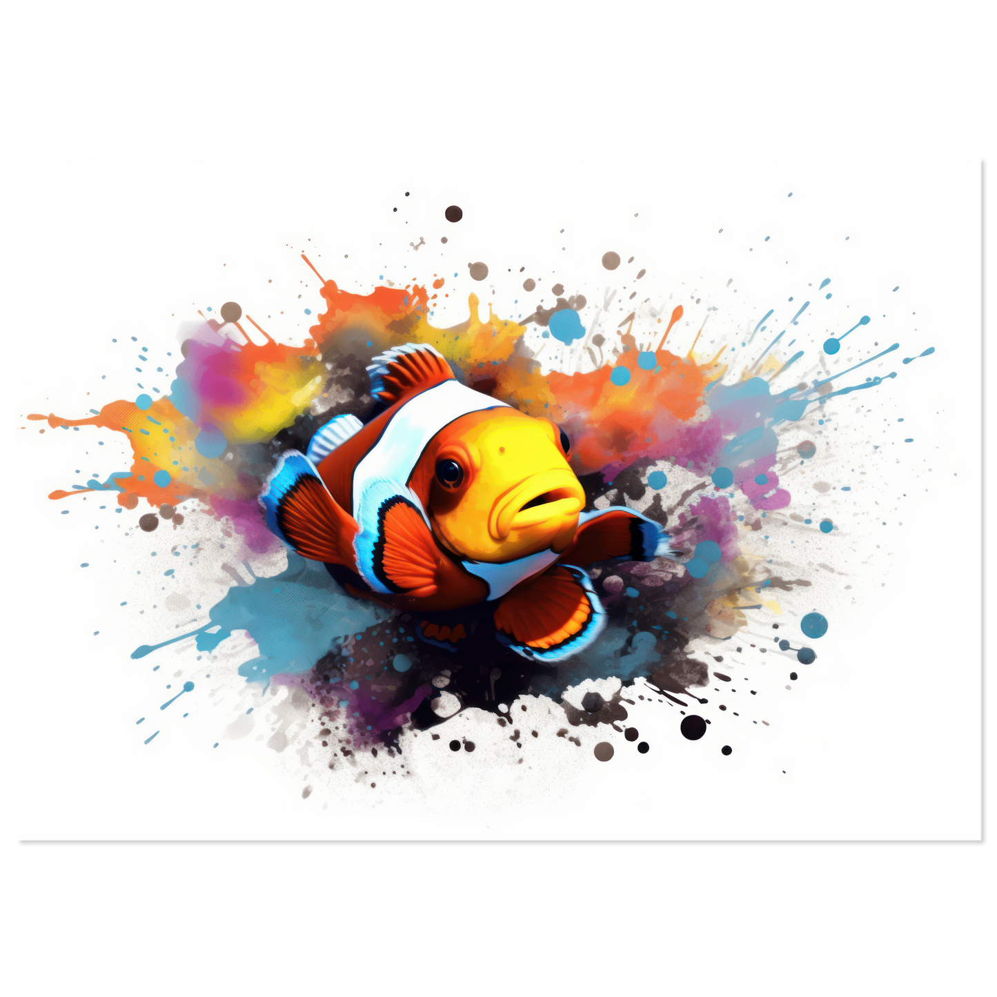 Clown fish clown fish pop art (FISH39)