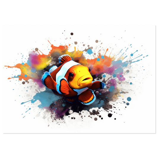 Clownfisch Clown Fische Pop-Art (FISH39)