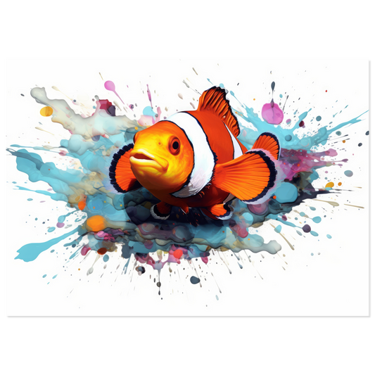 Clownfisch Clown Fische Pop-Art (FISH40)