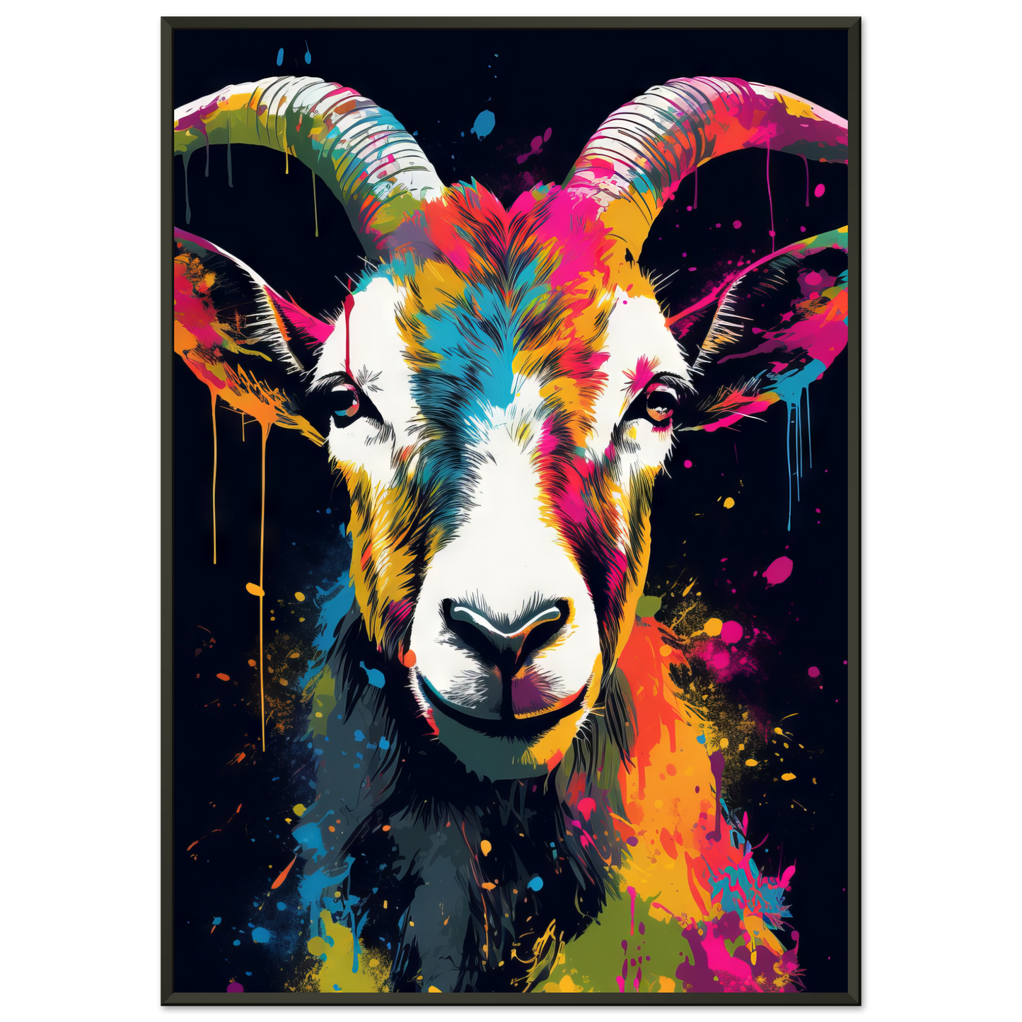 Ziegen Ziege (Pop-Art) (GOAT02)