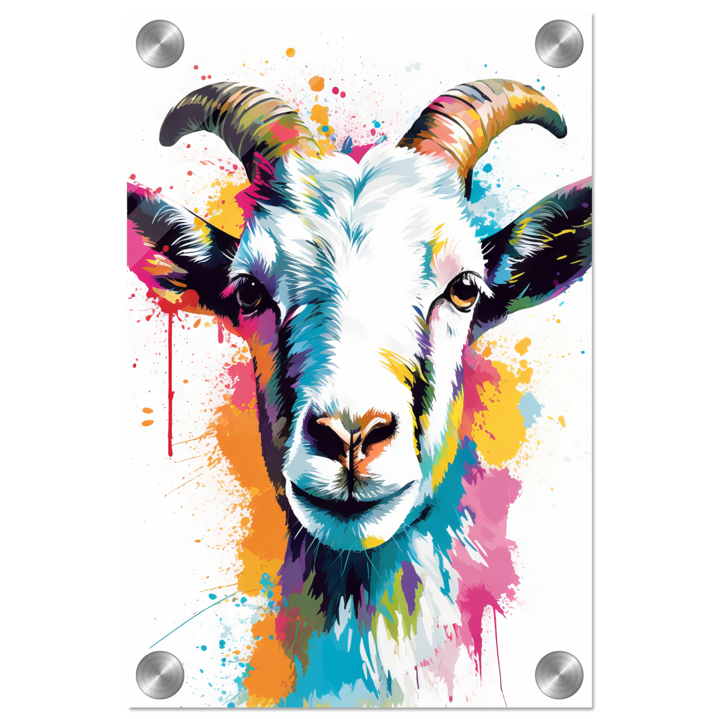 Ziegen Ziege (Pop-Art) (GOAT08)