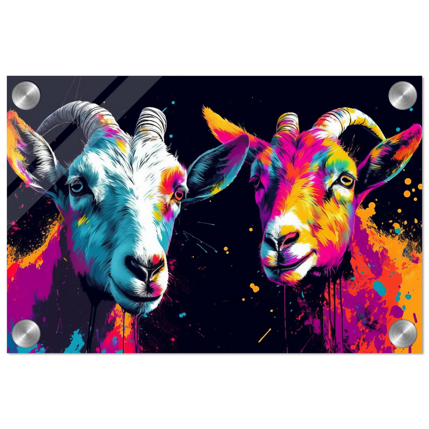 Ziegen Ziege Pop-Art (GOAT09)