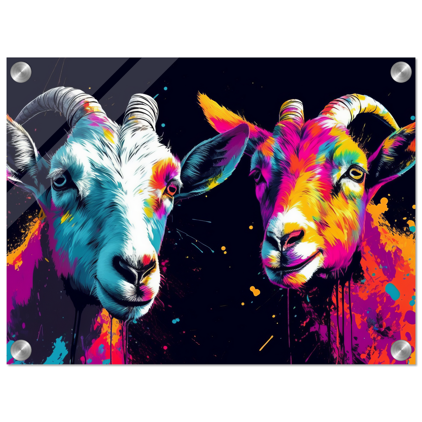 Ziegen Ziege Pop-Art (GOAT09)