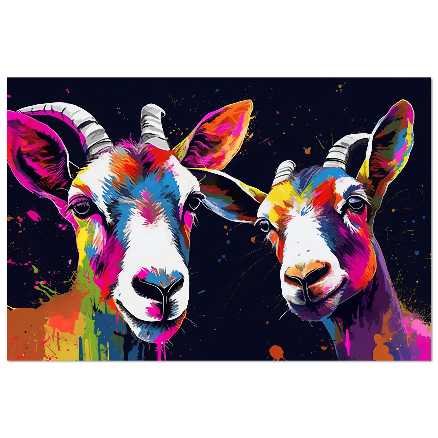 Ziegen Ziege Pop-Art (GOAT10)