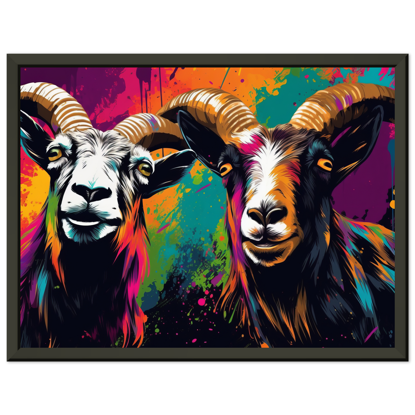 Ziegen Ziege Pop-Art (GOAT11)