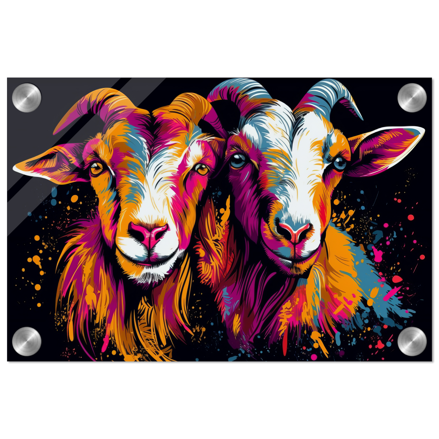 Ziegen Ziege Pop-Art (GOAT12)