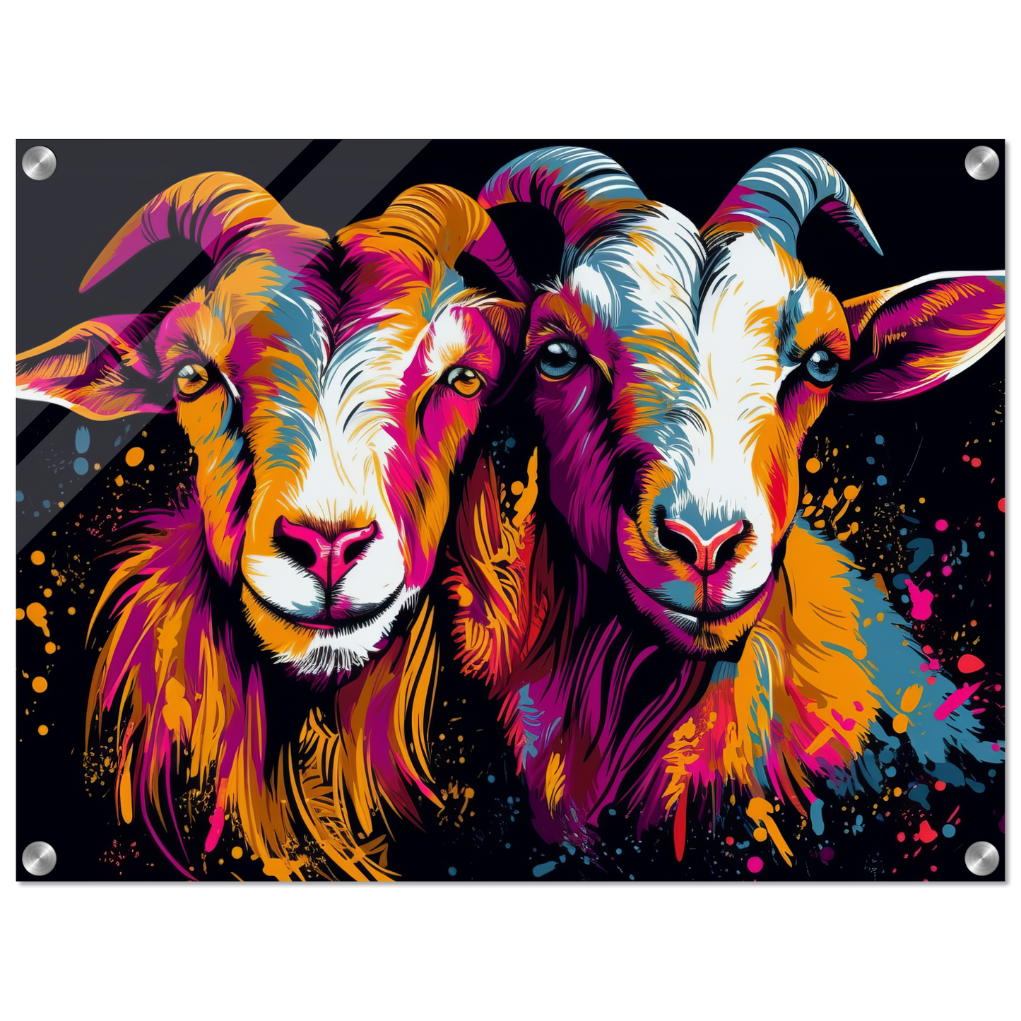 Ziegen Ziege Pop-Art (GOAT12)