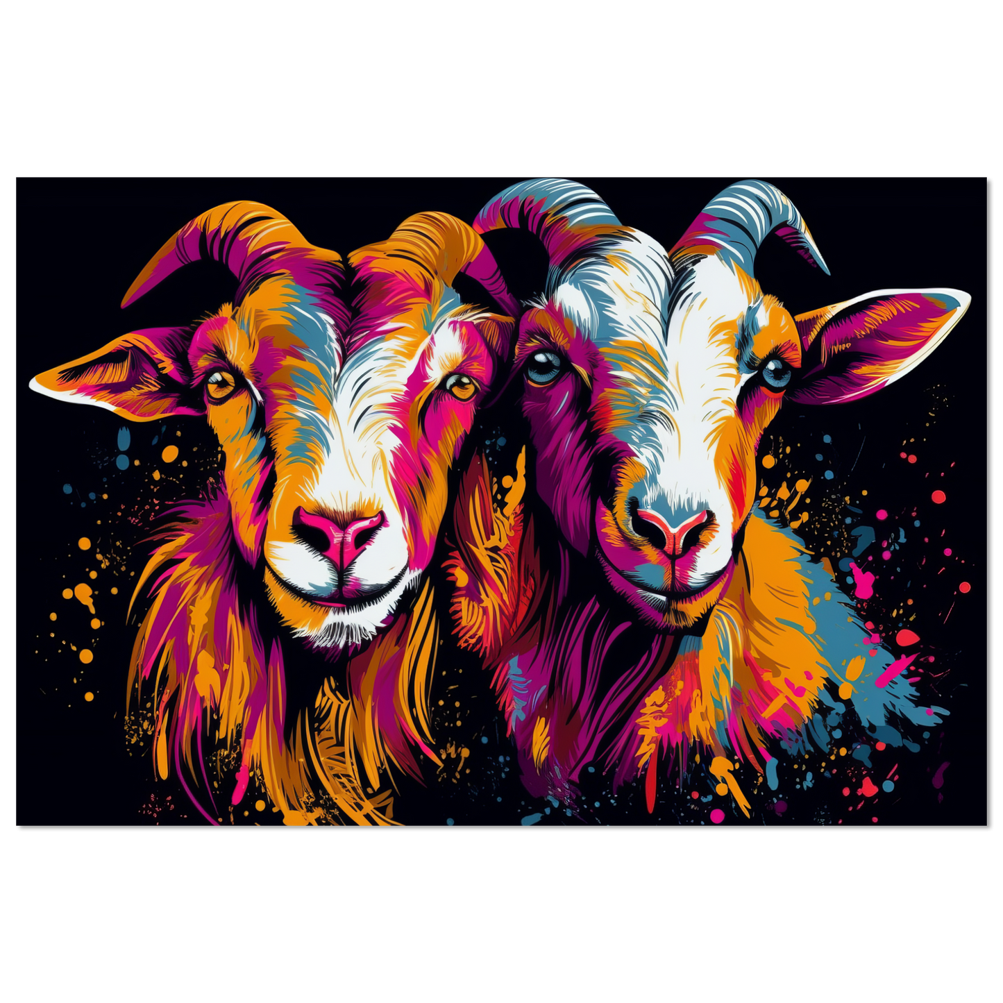Ziegen Ziege Pop-Art (GOAT12)