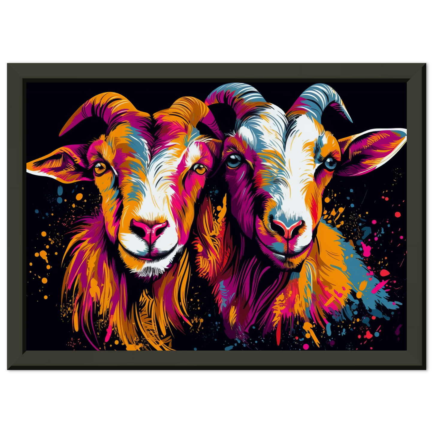Ziegen Ziege Pop-Art (GOAT12)