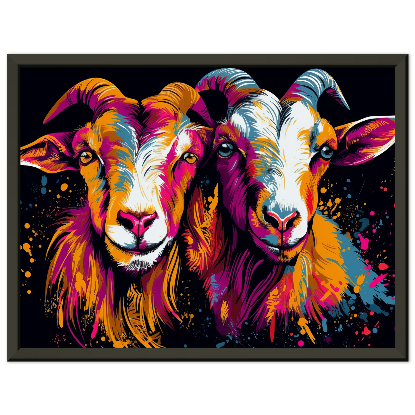 Ziegen Ziege Pop-Art (GOAT12)