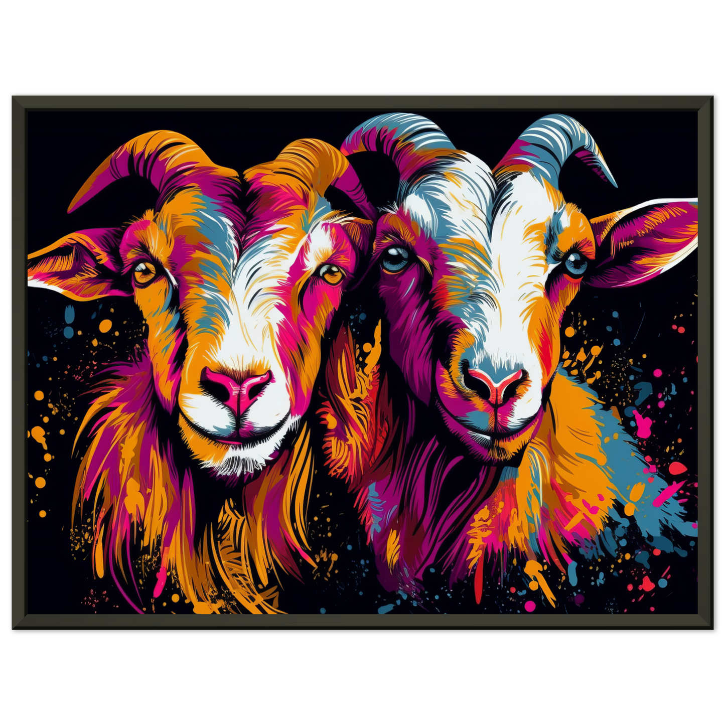 Ziegen Ziege Pop-Art (GOAT12)