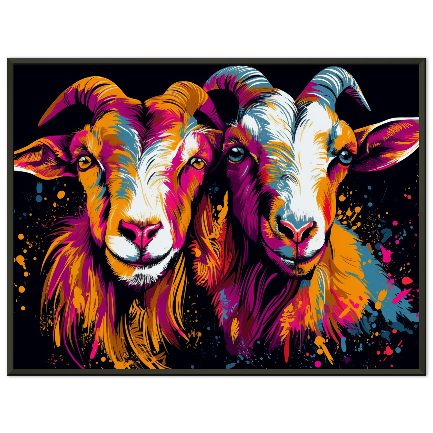 Ziegen Ziege Pop-Art (GOAT12)