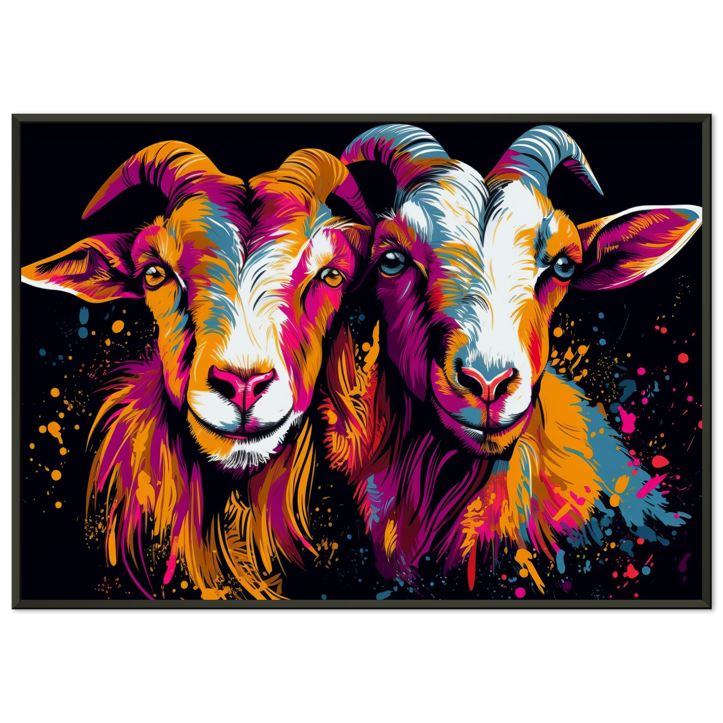 Ziegen Ziege Pop-Art (GOAT12)