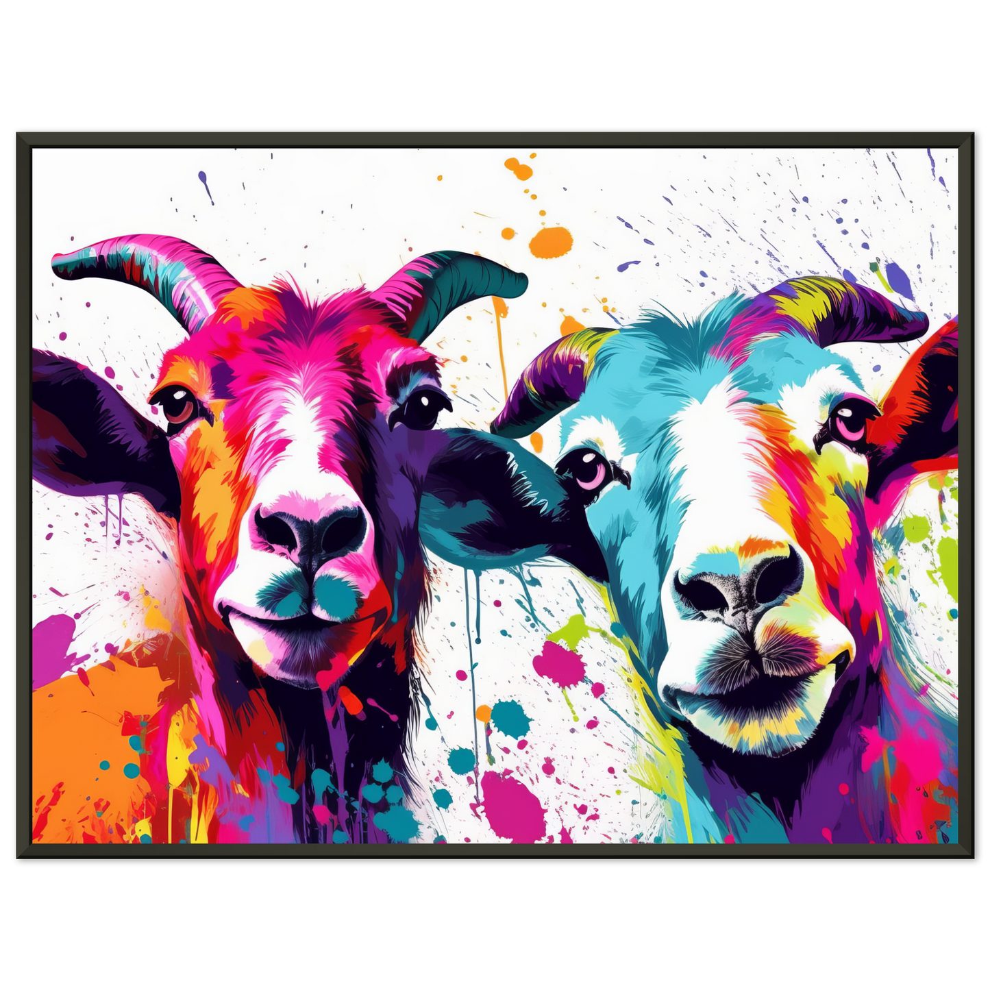 Ziegen Ziege Pop-Art (GOAT14)