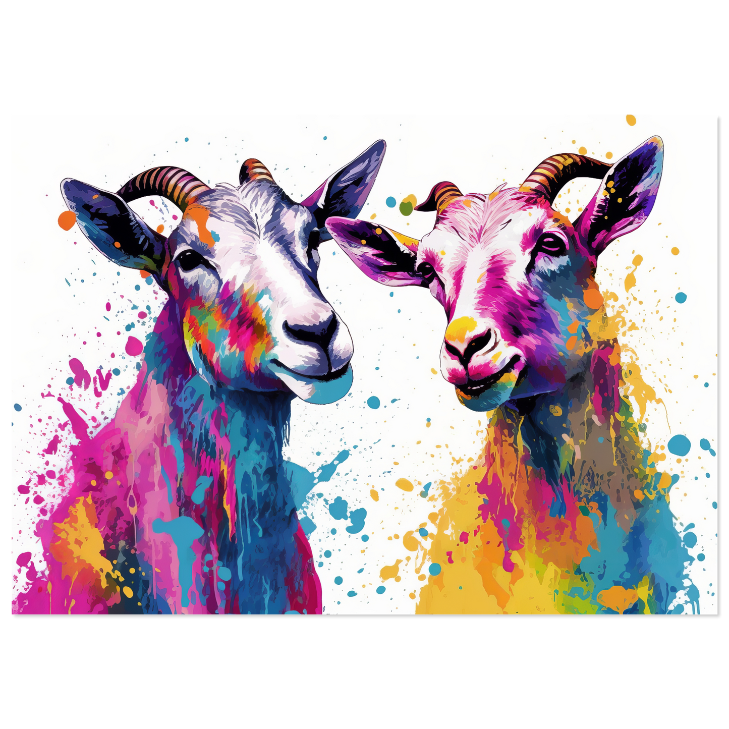 Ziegen Ziege Pop-Art (GOAT16)