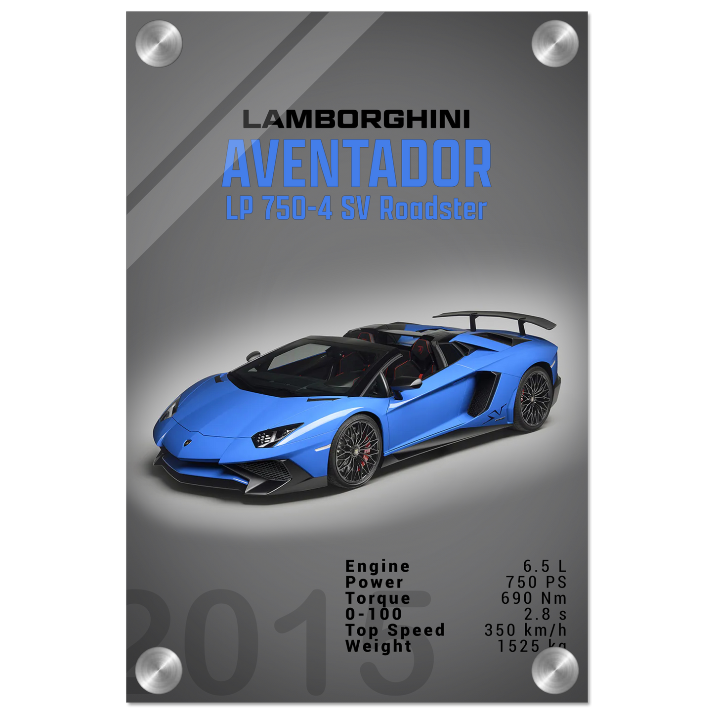 Lamborghini Aventador 2015 Aventador LP 750-4 SV Roadster (LAMBO11D)