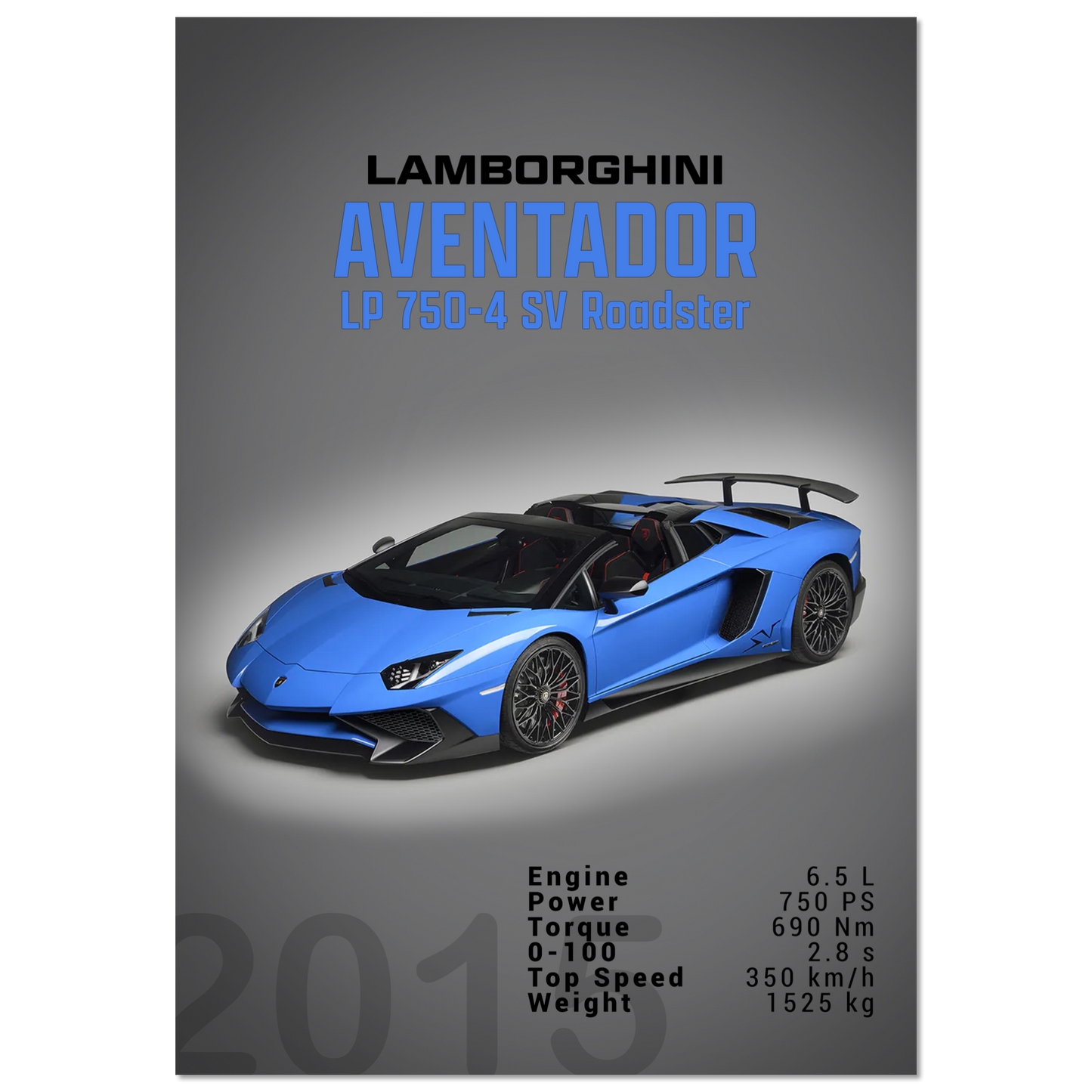 Lamborghini Aventador 2015 Aventador LP 750-4 SV Roadster (LAMBO11D)