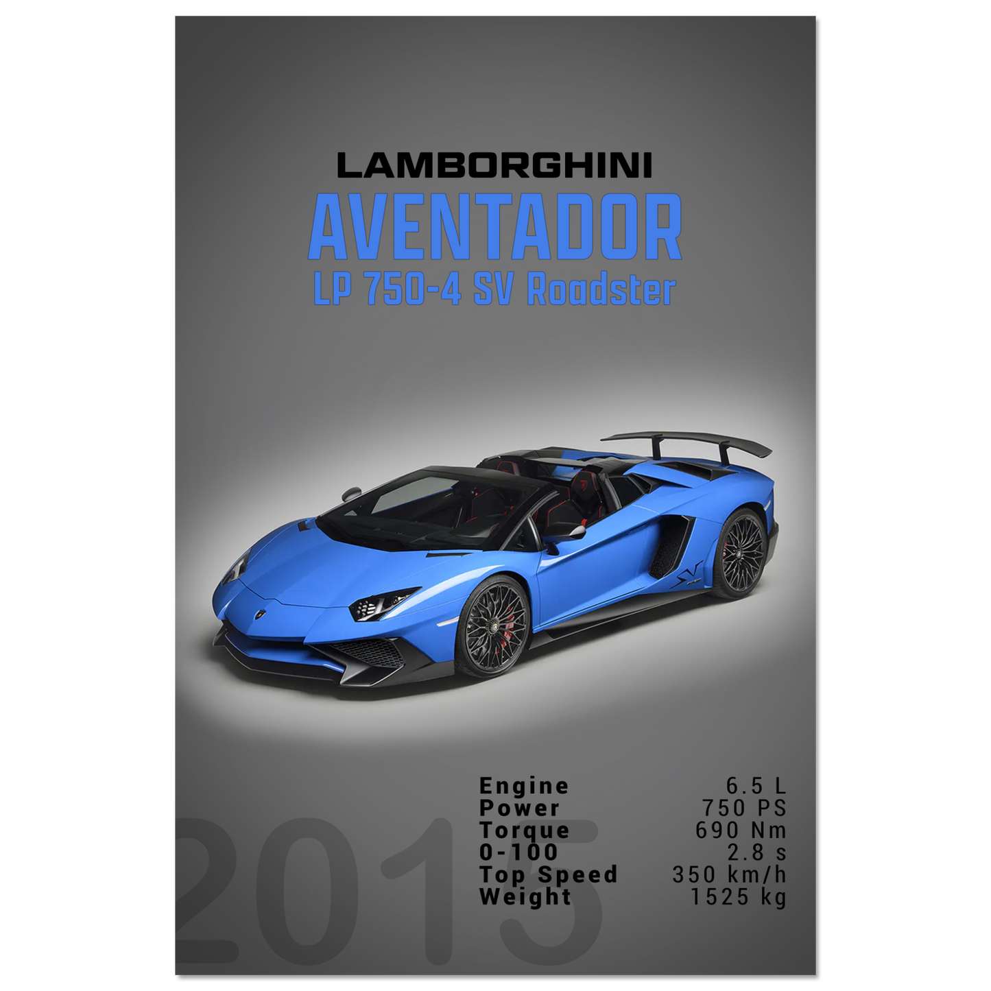 Lamborghini Aventador 2015 Aventador LP 750-4 SV Roadster (LAMBO11D)