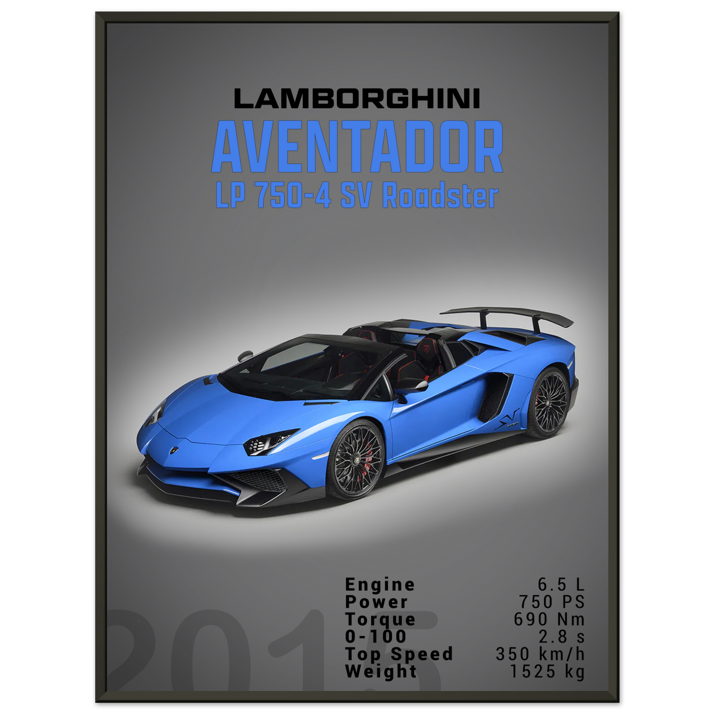 Lamborghini Aventador 2015 Aventador LP 750-4 SV Roadster (LAMBO11D)
