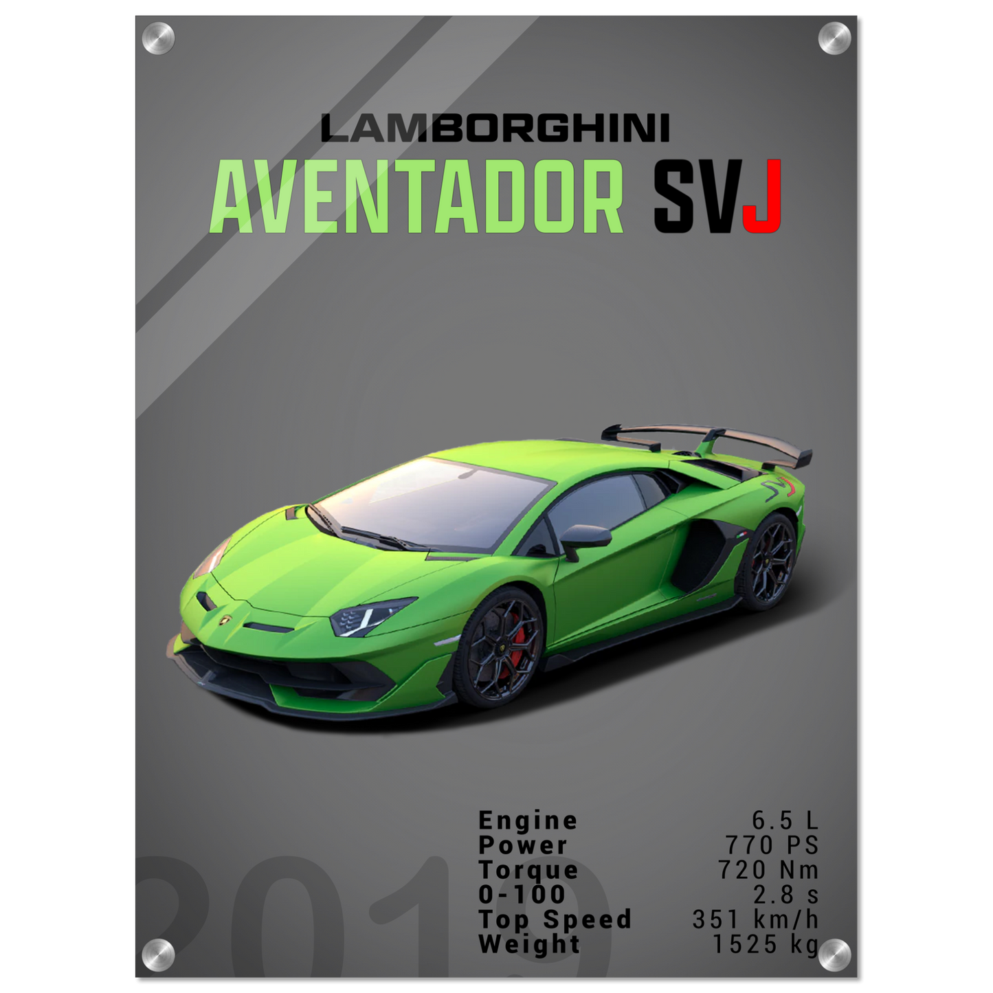 Lamborghini Aventador 2019 Aventador SVJ (LAMBO12D)