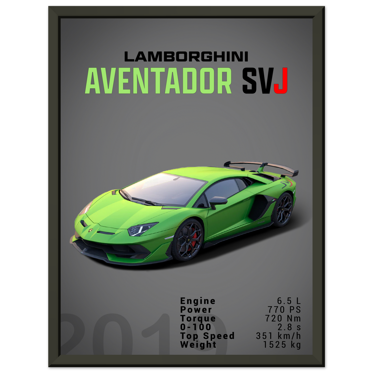 Lamborghini Aventador 2019 Aventador SVJ (LAMBO12D)