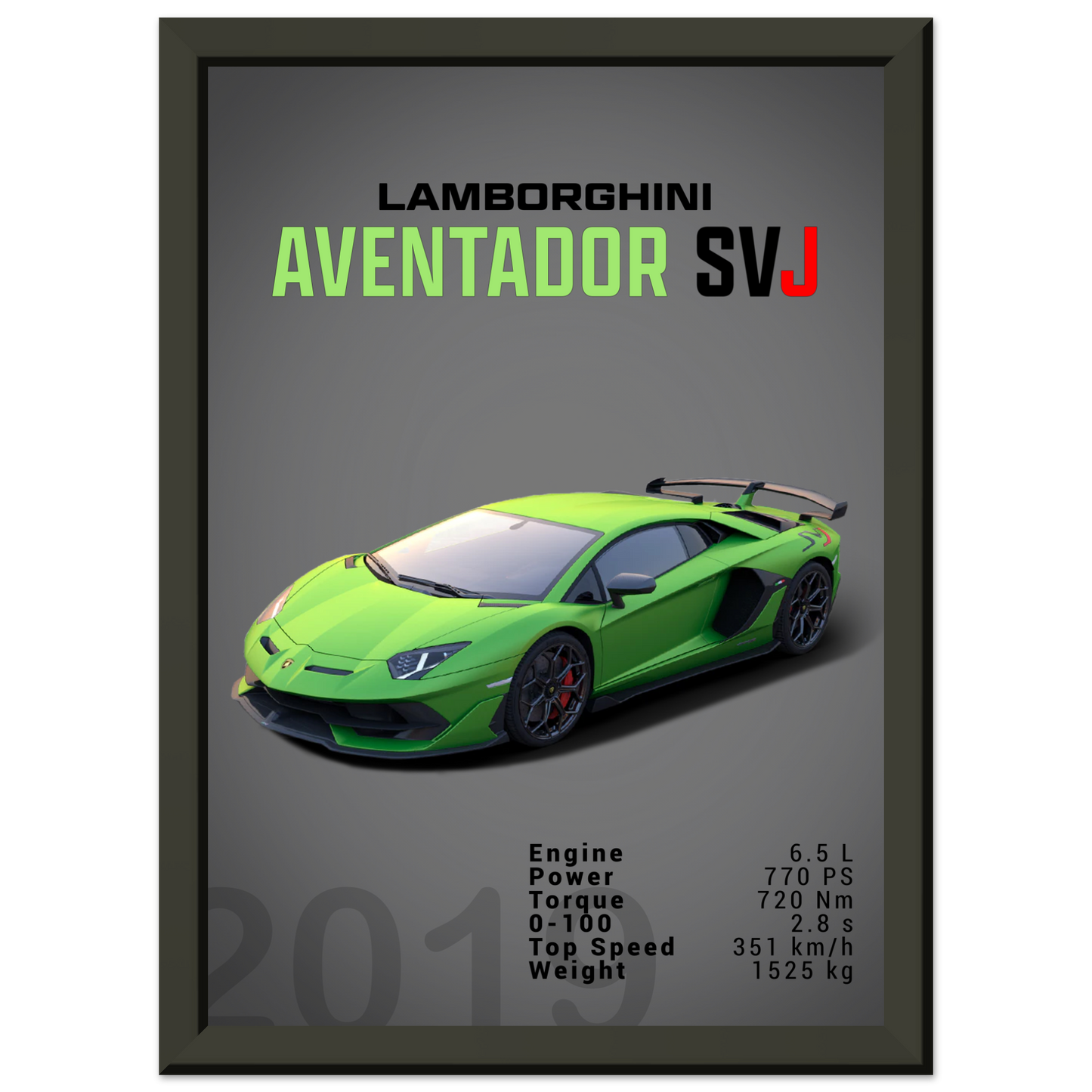 Lamborghini Aventador 2019 Aventador SVJ (LAMBO12D)