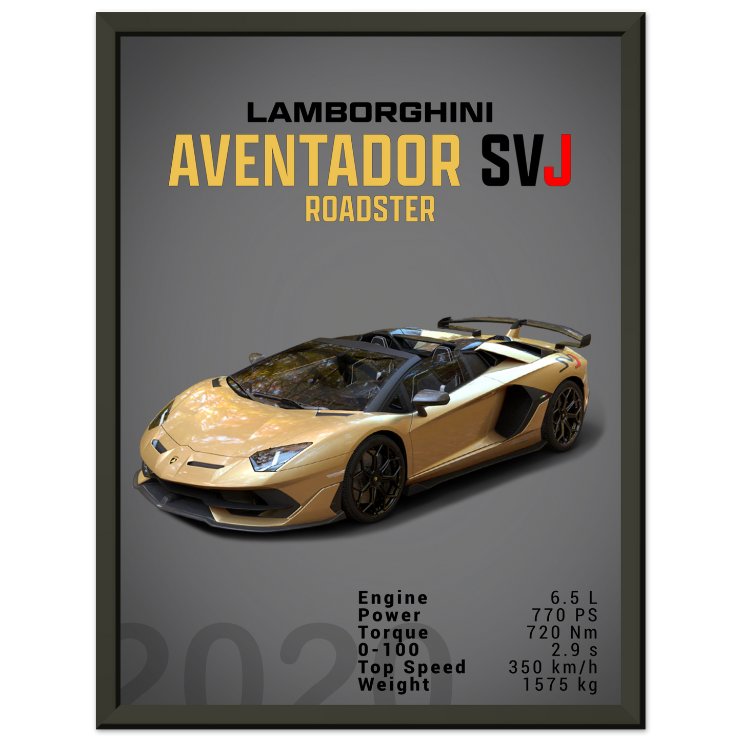 Lamborghini Aventador 2020 Aventador SVJ Roadster (LAMBO13D)