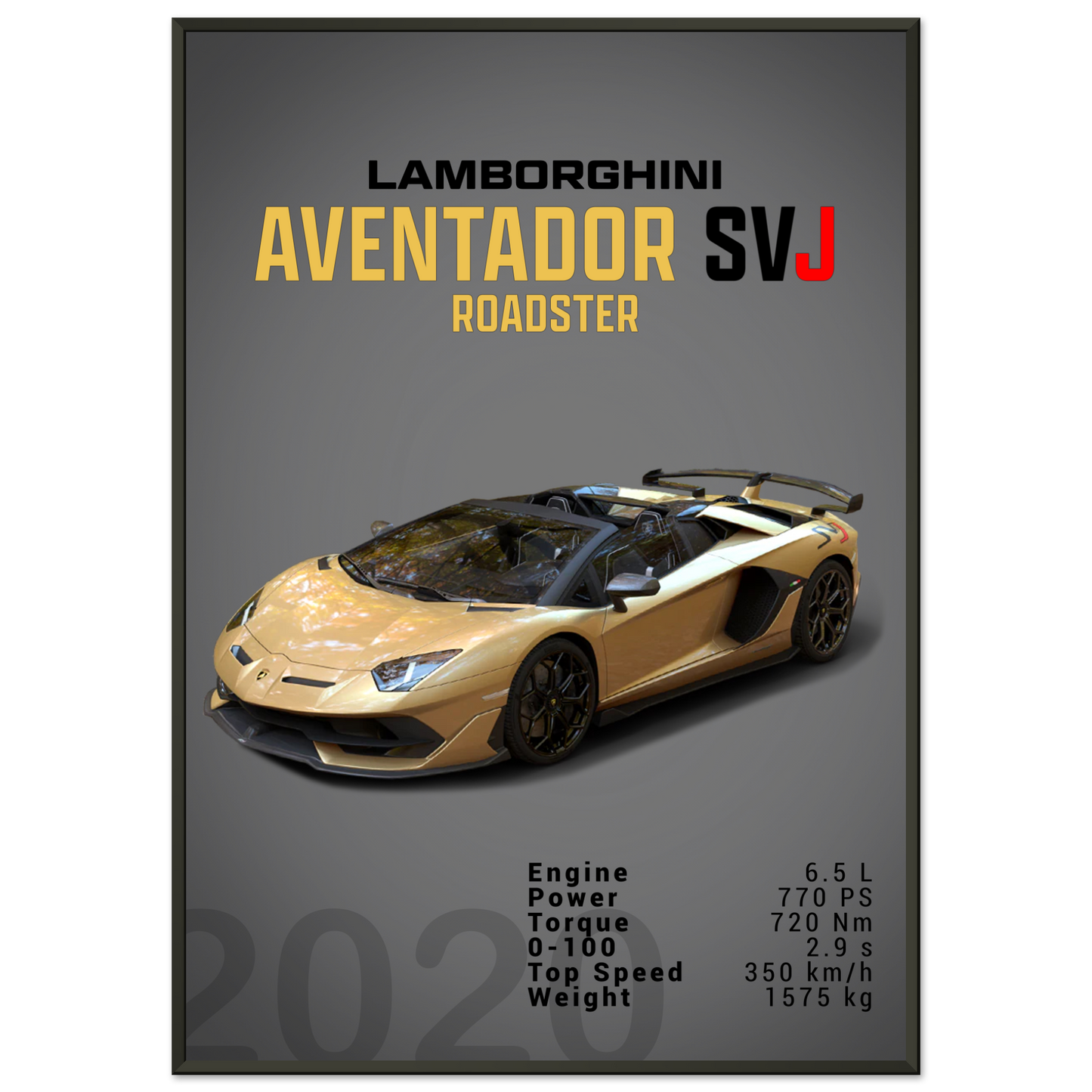 Lamborghini Aventador 2020 Aventador SVJ Roadster (LAMBO13D)