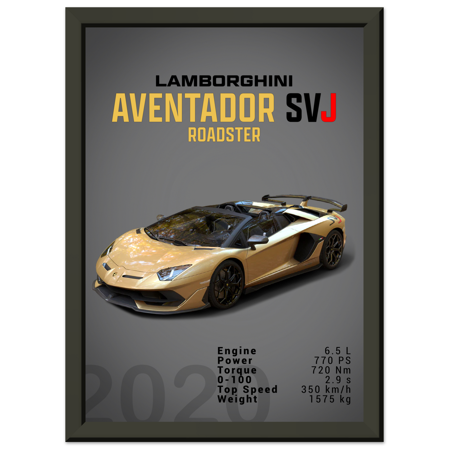 Lamborghini Aventador 2020 Aventador SVJ Roadster (LAMBO13D)