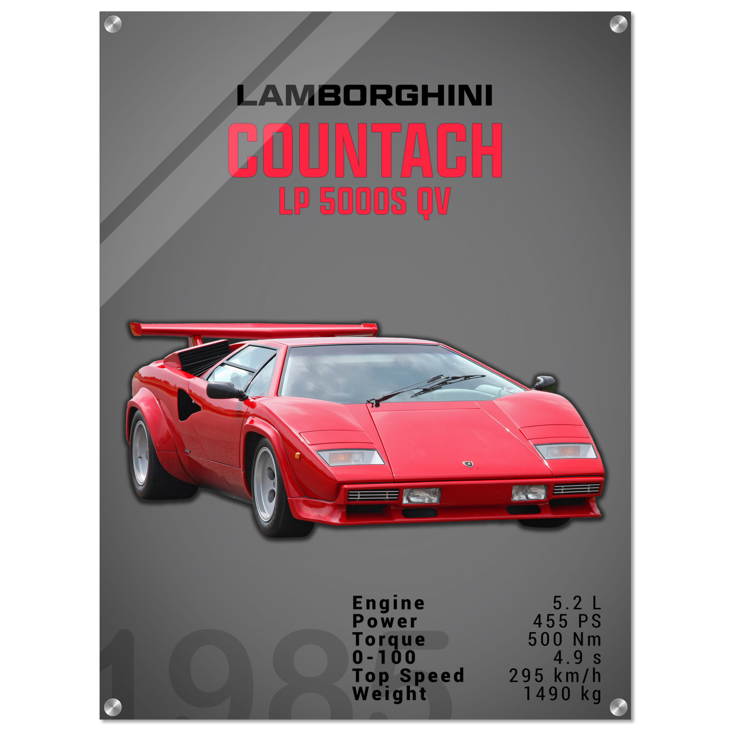 Lamborghini 1985 Countach LP 5000 S QV (LAMBO18D)