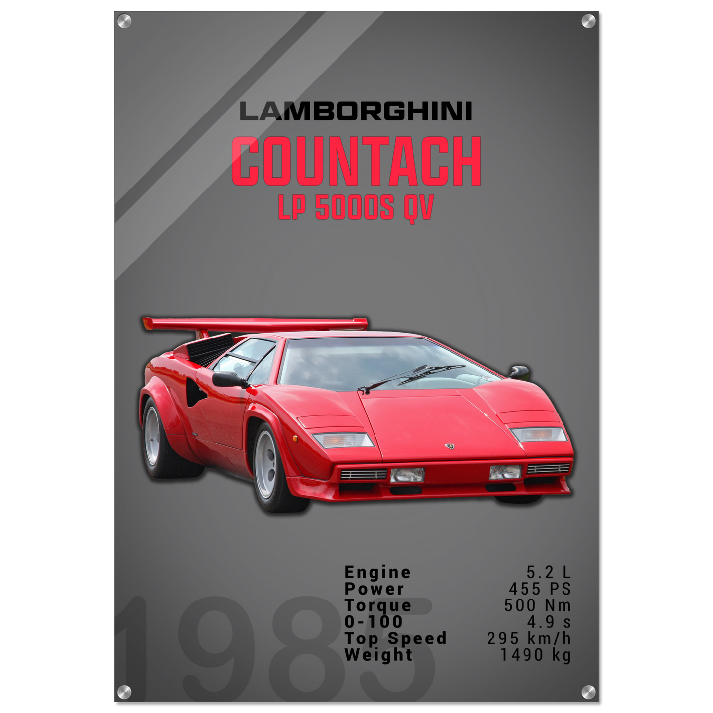 Lamborghini 1985 Countach LP 5000 S QV (LAMBO18D)