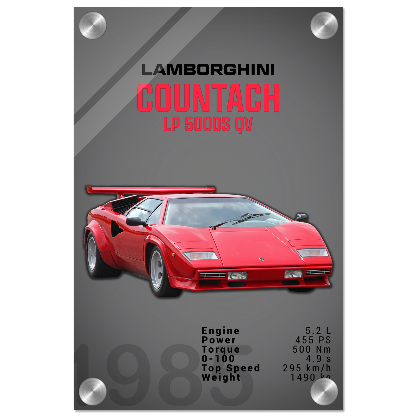 Lamborghini 1985 Countach LP 5000 S QV (LAMBO18D)