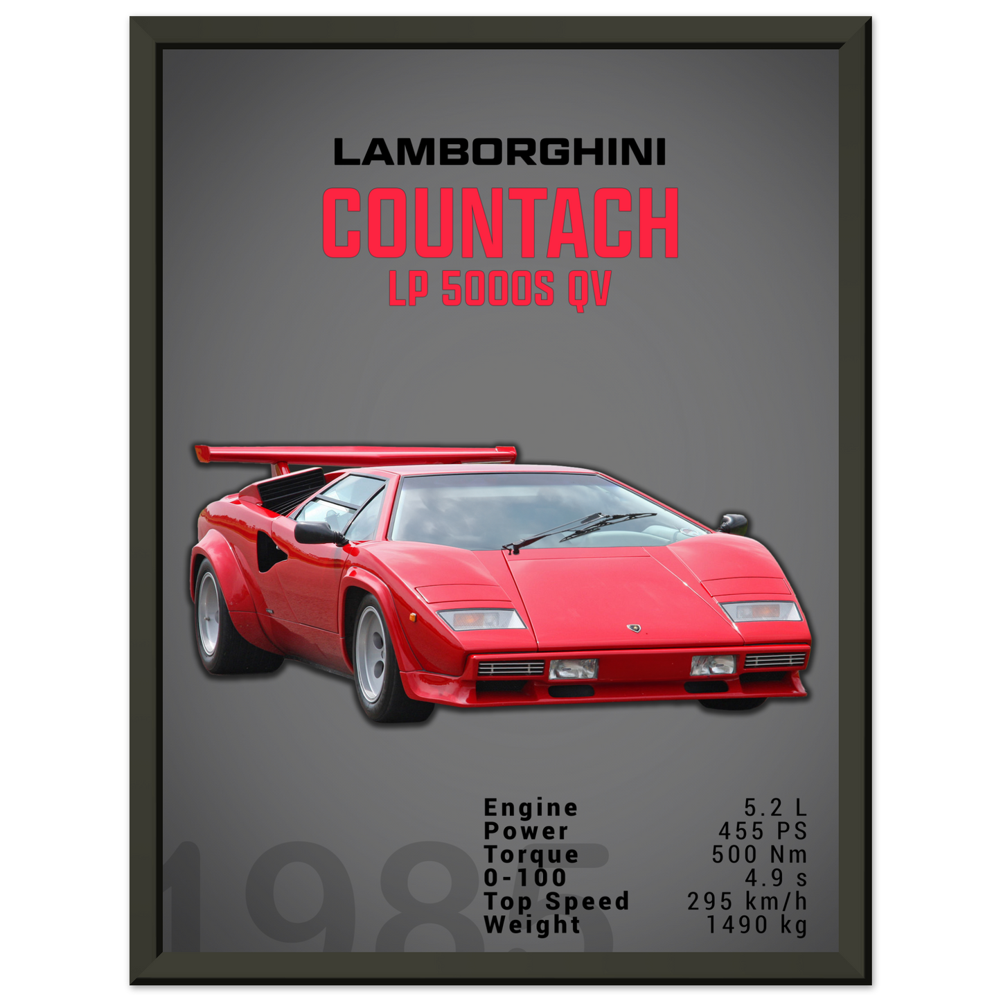 Lamborghini 1985 Countach LP 5000 S QV (LAMBO18D)