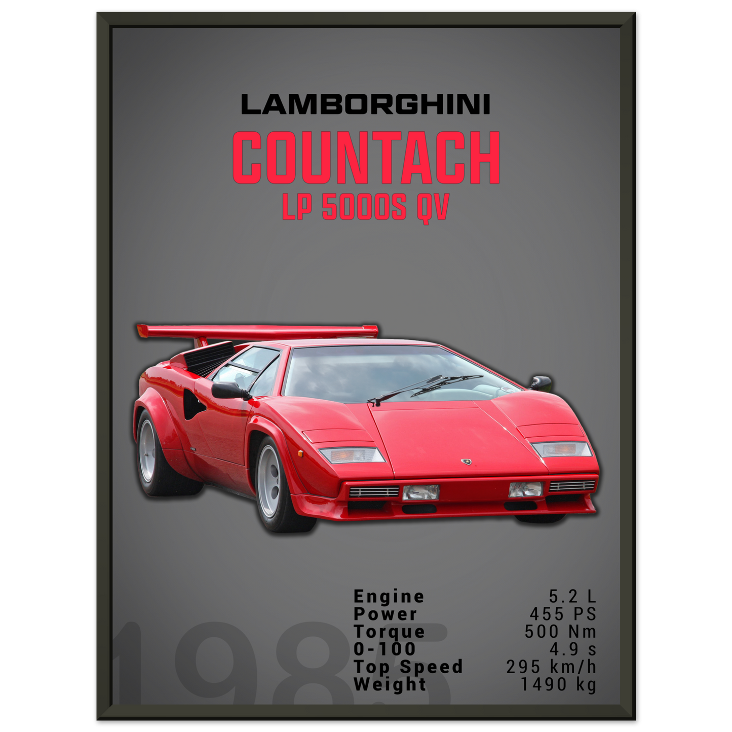 Lamborghini 1985 Countach LP 5000 S QV (LAMBO18D)
