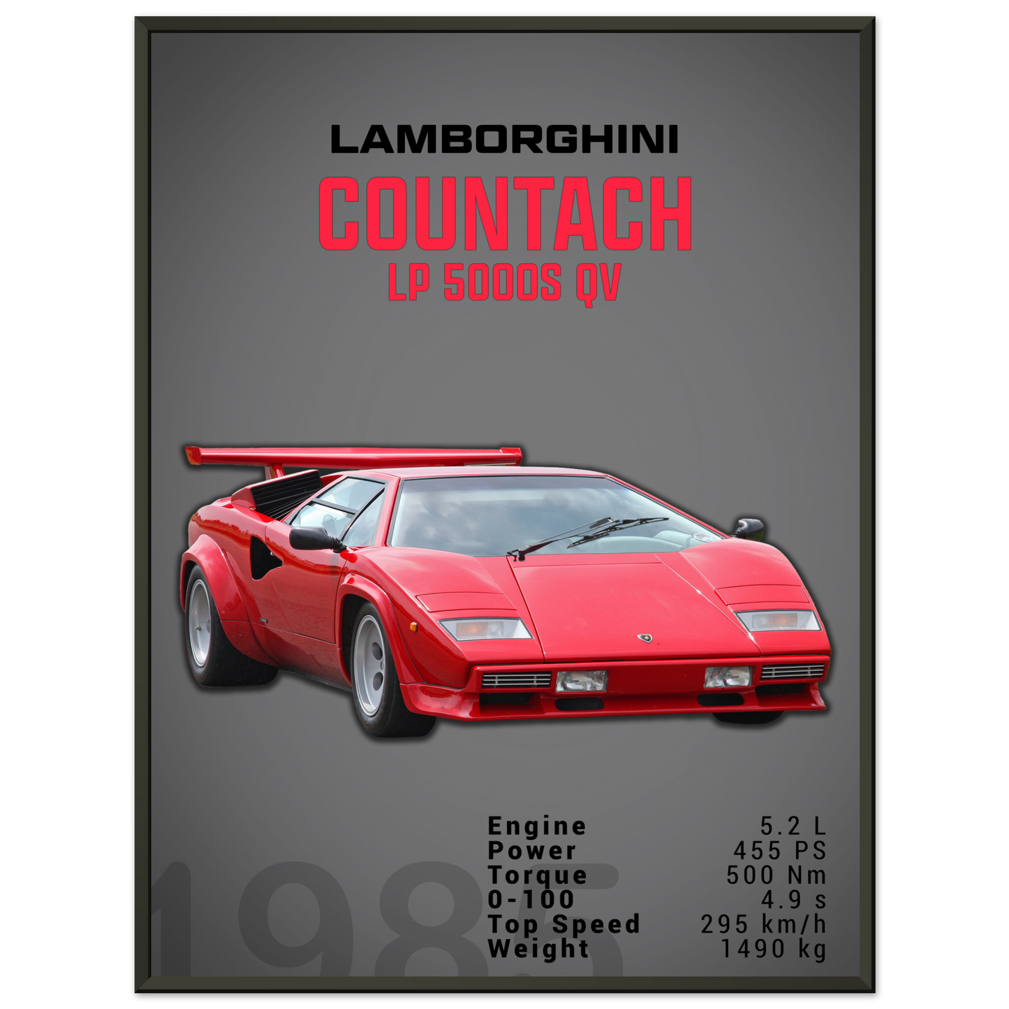 Lamborghini 1985 Countach LP 5000 S QV (LAMBO18D)