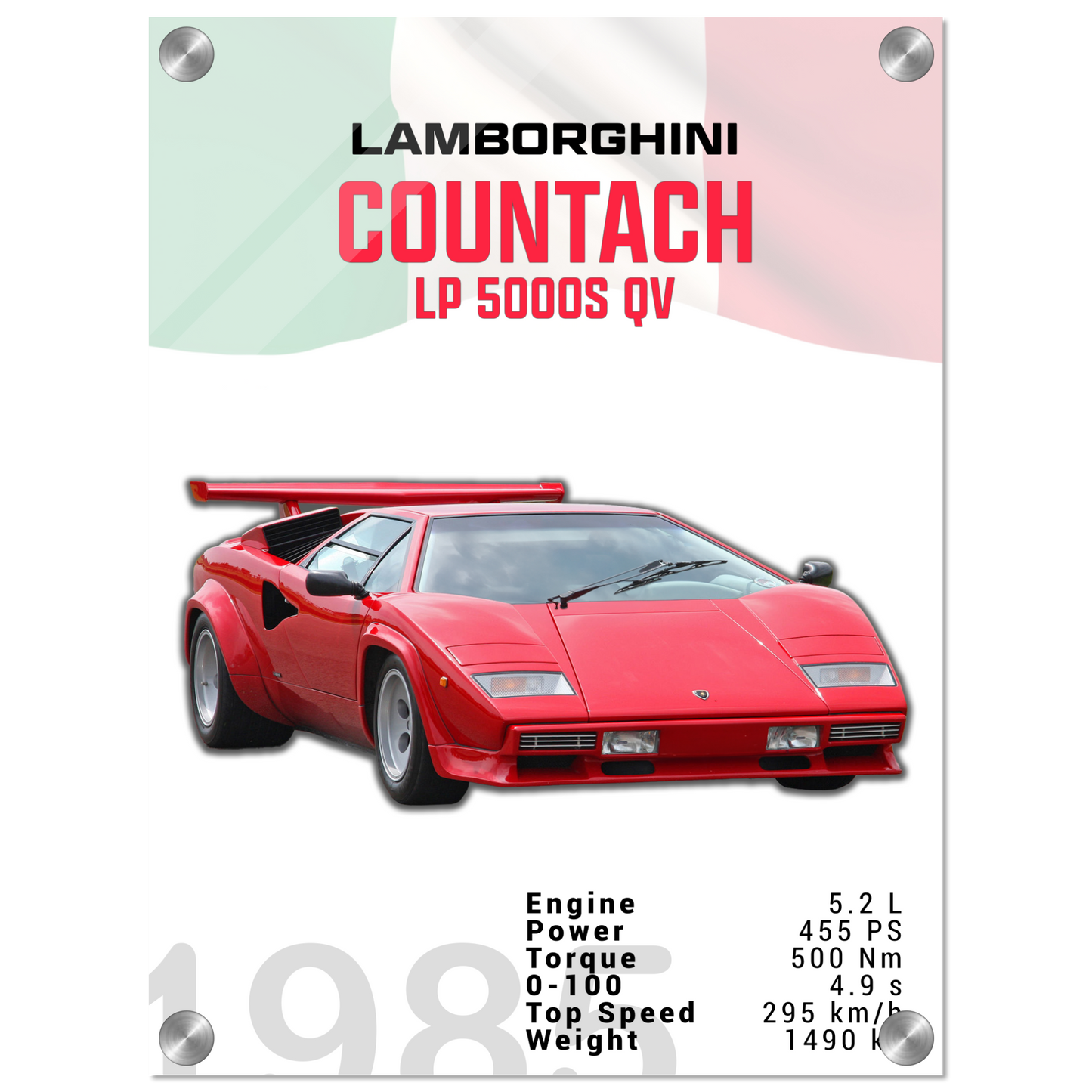 Lamborghini 1985 Countach LP 5000 S QV (LAMBO18)