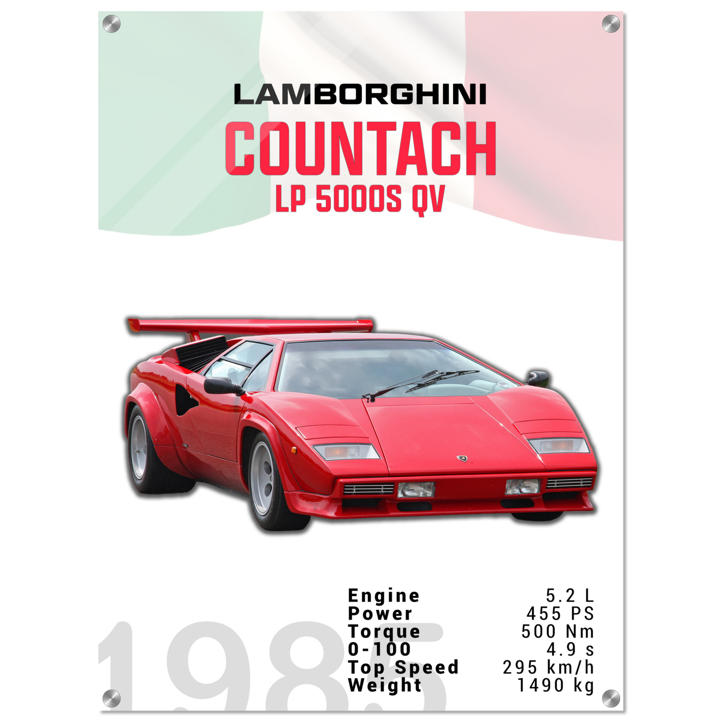 Lamborghini 1985 Countach LP 5000 S QV (LAMBO18)