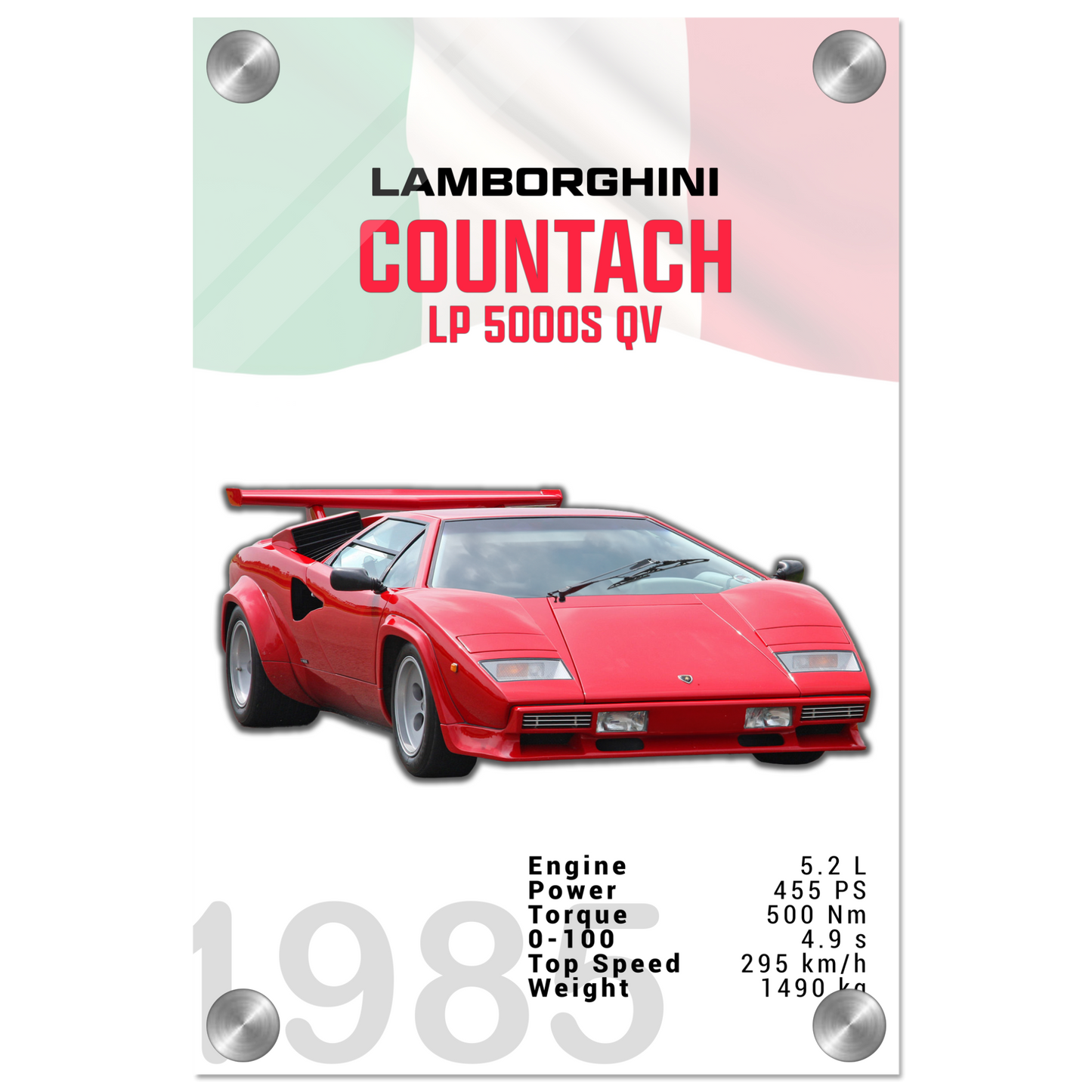 Lamborghini 1985 Countach LP 5000 S QV (LAMBO18)