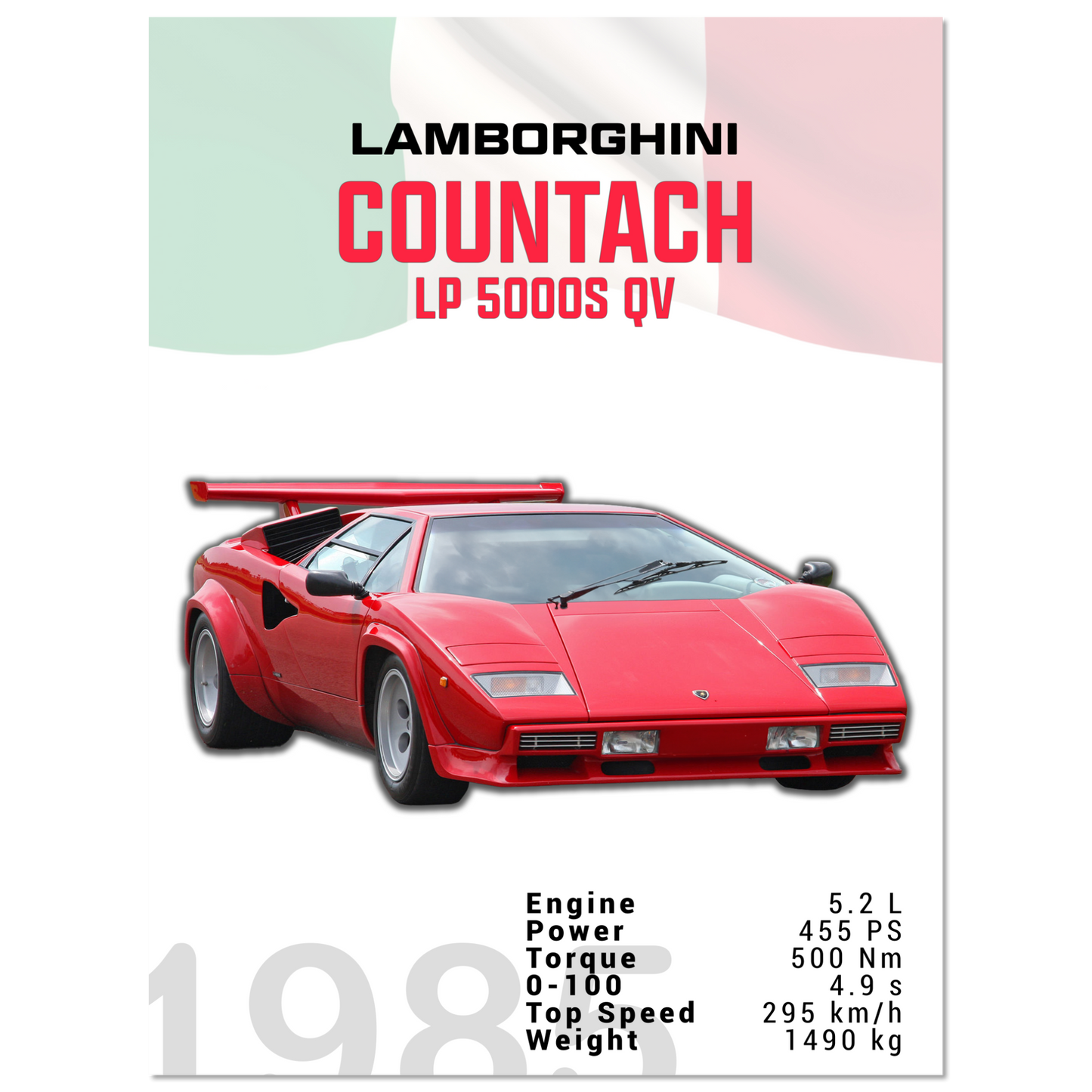 Lamborghini 1985 Countach LP 5000 S QV (LAMBO18)