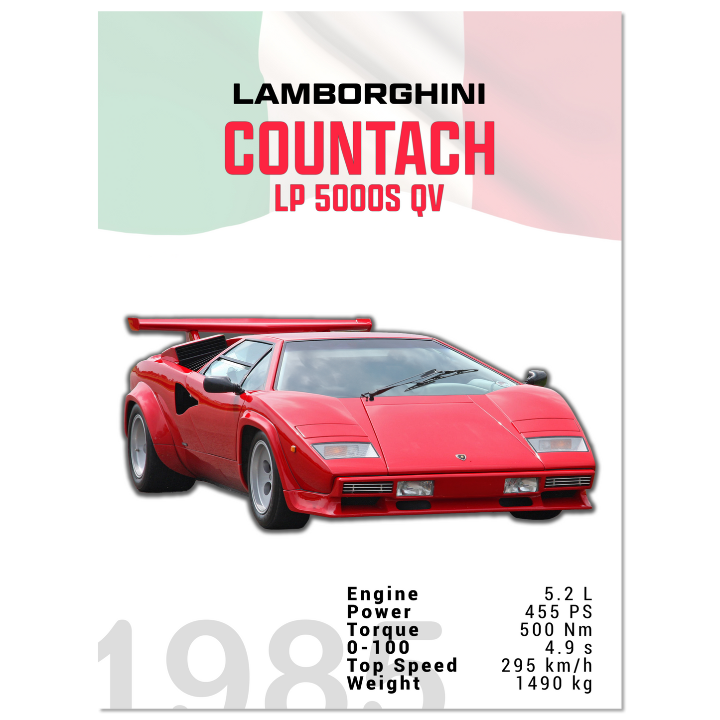 Lamborghini 1985 Countach LP 5000 S QV (LAMBO18)