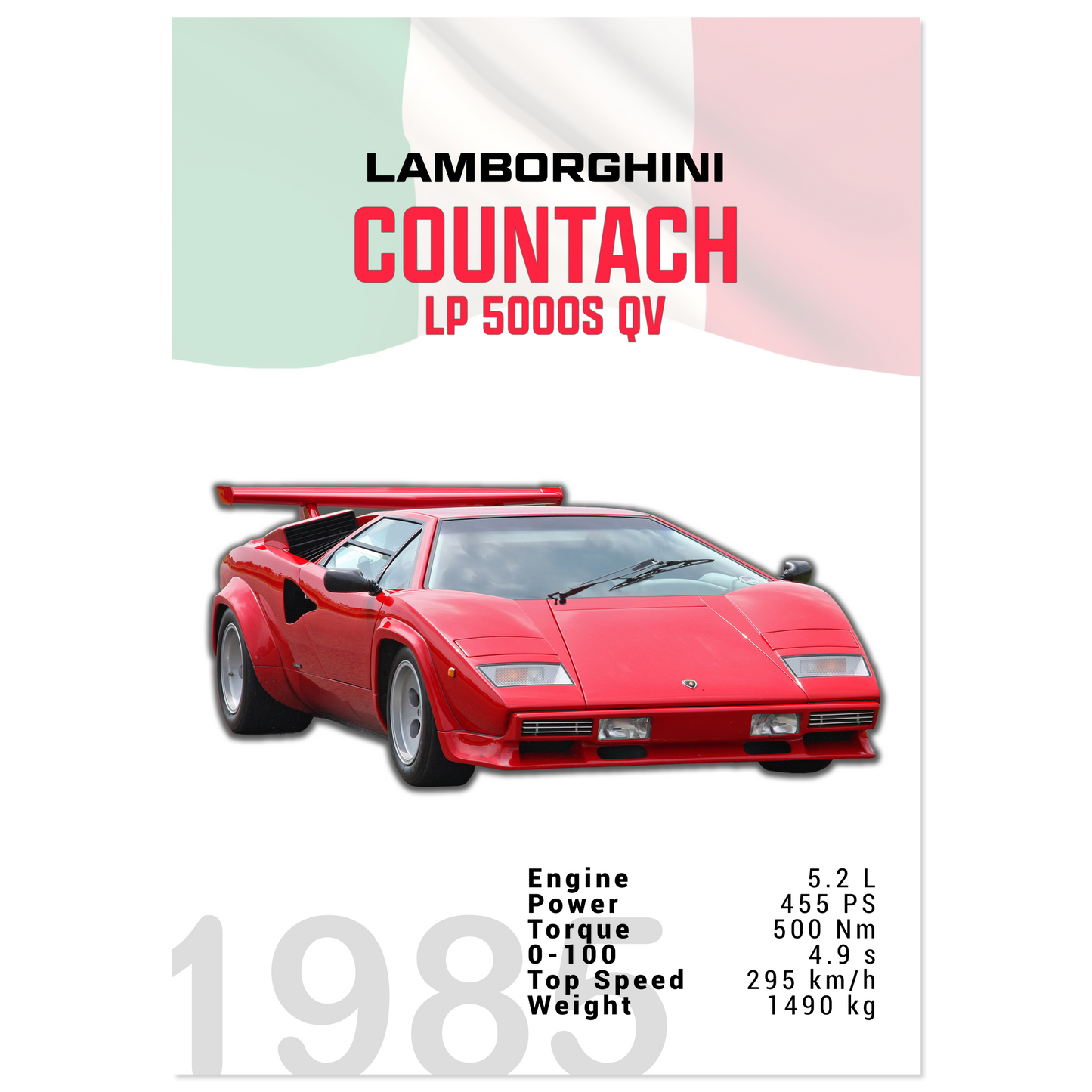 Lamborghini 1985 Countach LP 5000 S QV (LAMBO18)