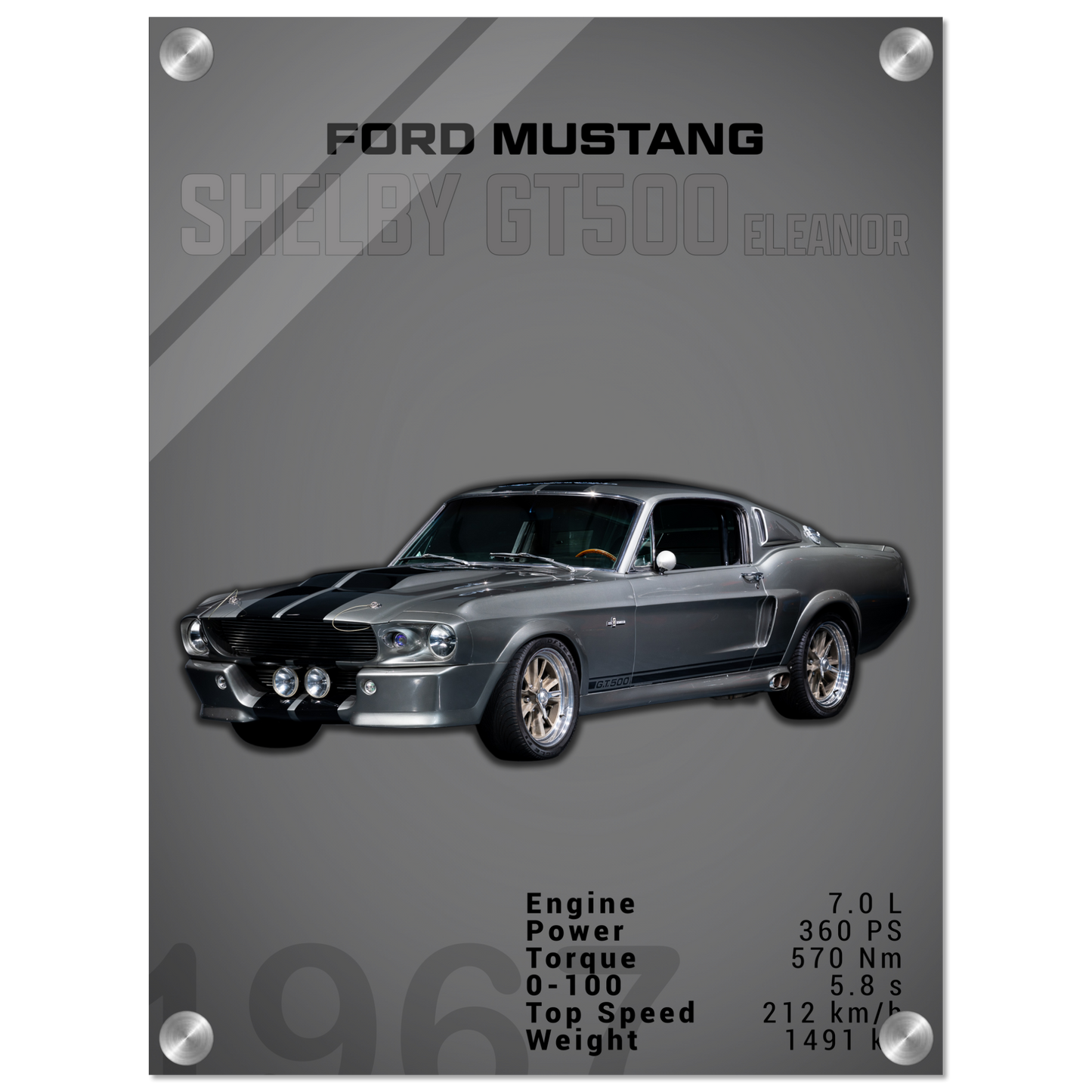 Ford Mustang 1967 Shelby GT500 Eleanor (MUSTANG01D)
